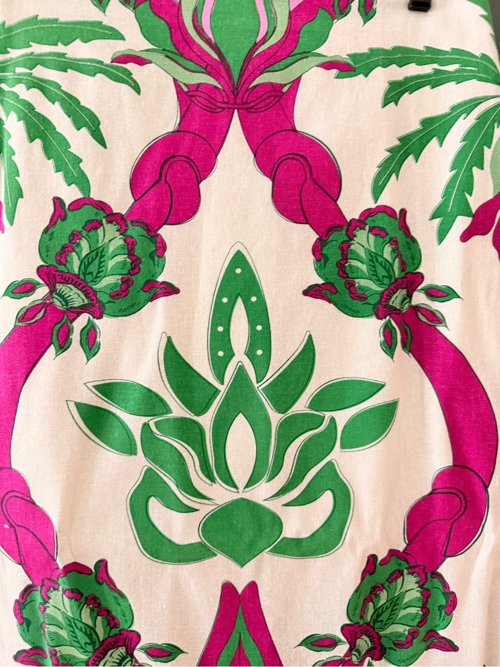 Caroline Constas Floral Print Linen Maxi Skirt Set - Picture 10 of 11